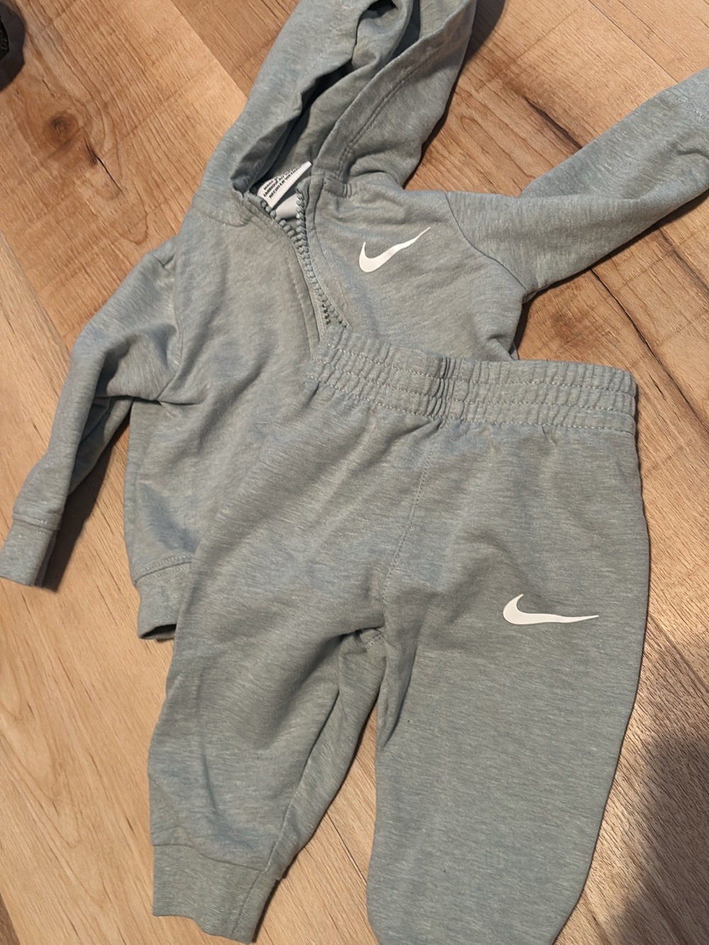 Nike Kids Light Mint Green Hooded Sweatshirt & Jogger Set
